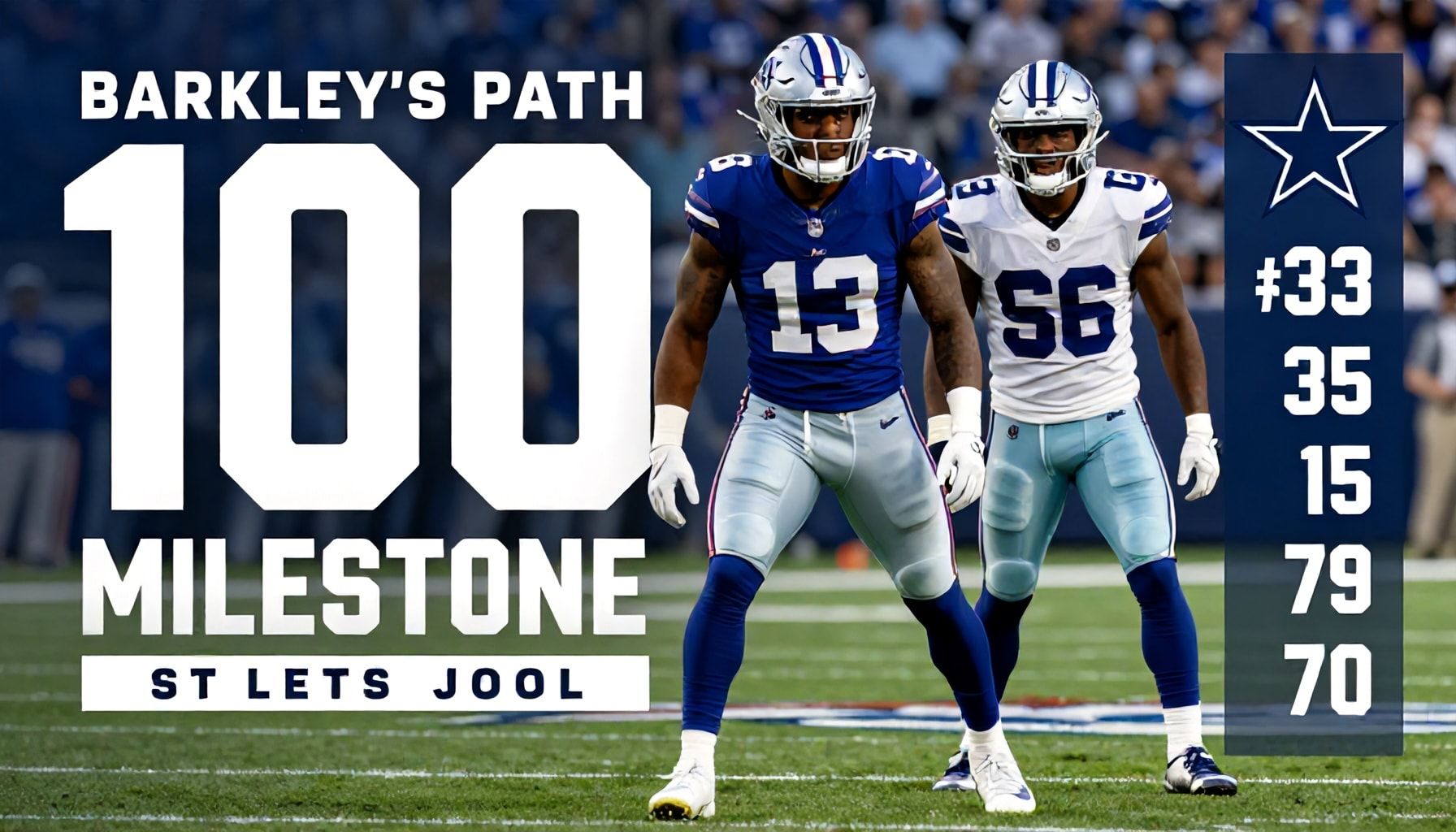 Barkley's Path to 100-Yard Milestone