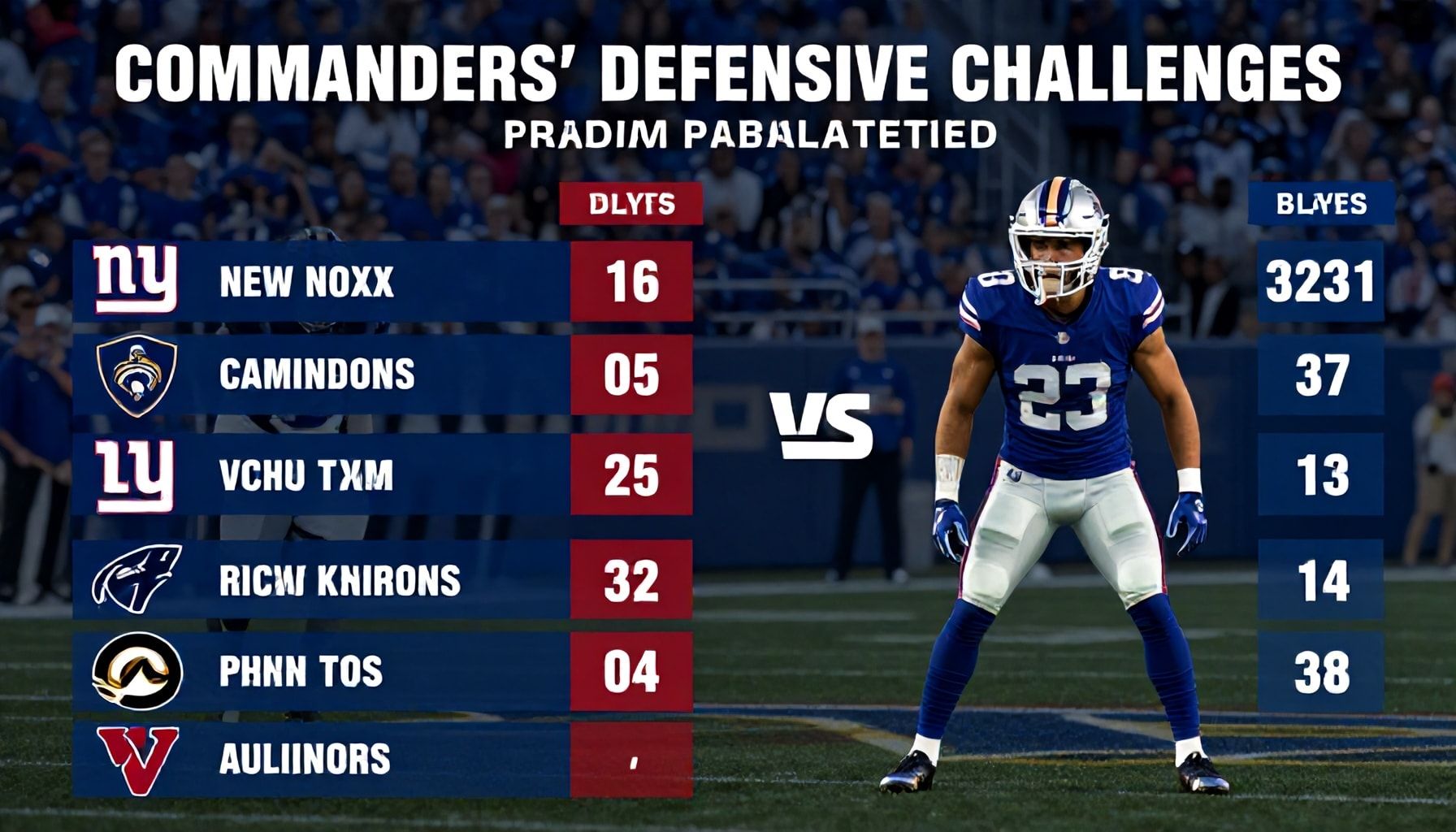 Commanders' Defensive Challenges