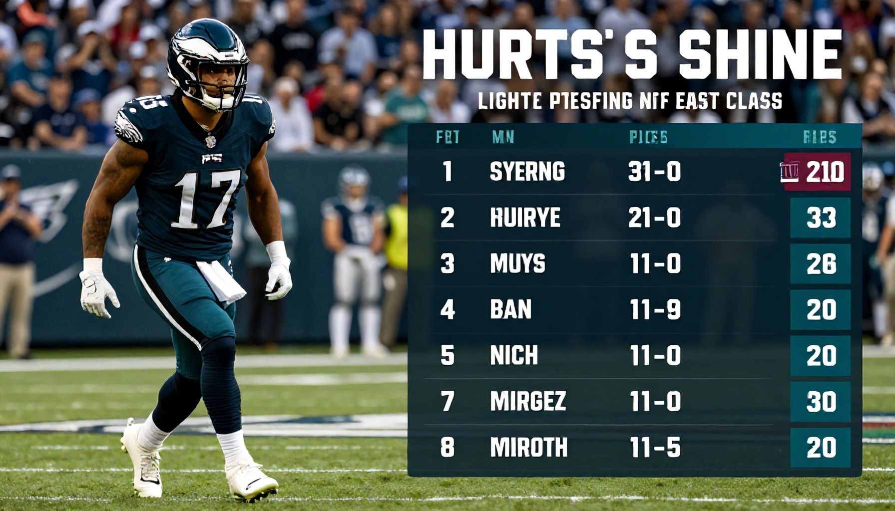 Hurts shines in high-stakes NFC East clash
