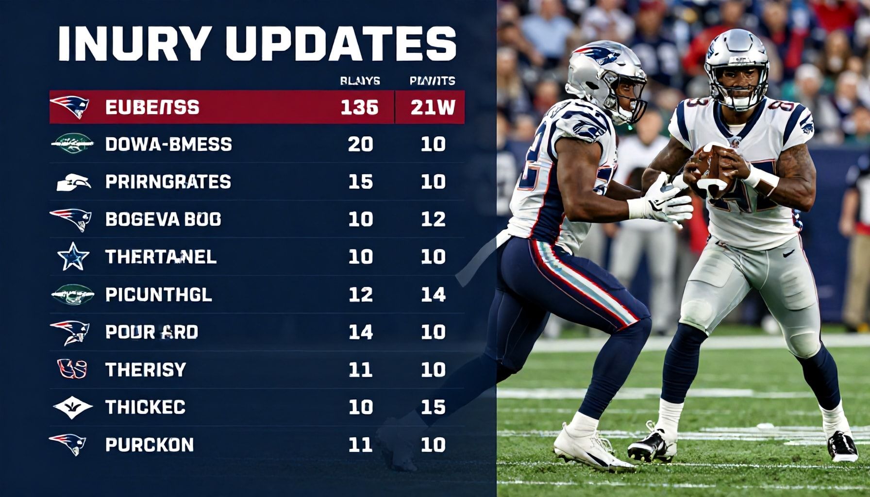 Injury updates and player conditions