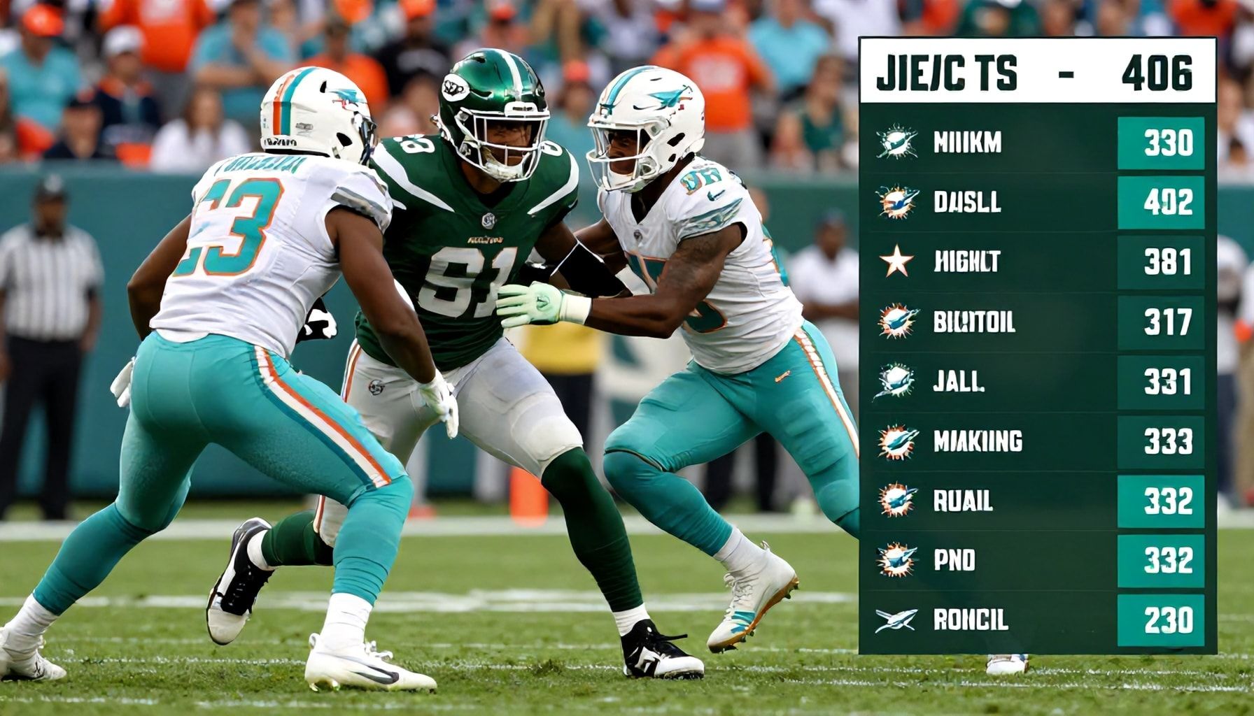 Jets defense struggles to contain Miami's offense