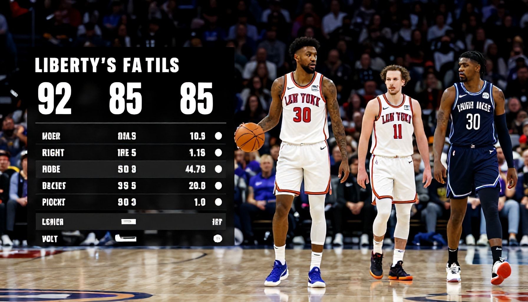 Key stats from Liberty's thrilling 92-85 win