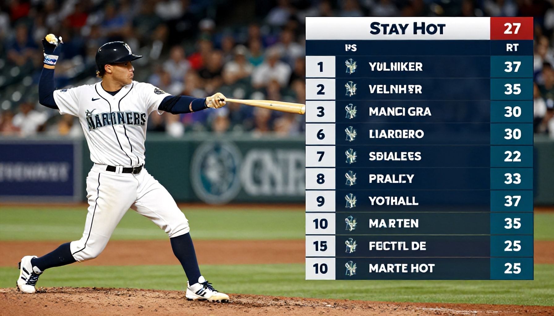 Mariners' Bats Stay Hot