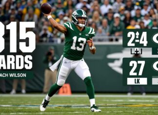 Jets’ Zach Wilson Throws for 315 Yards in Thrilling 27-24 Loss to Packers