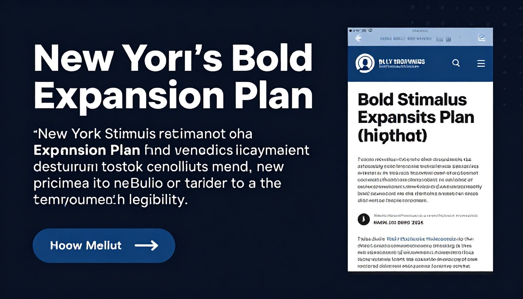 New York's Bold Stimulus Expansion Plan