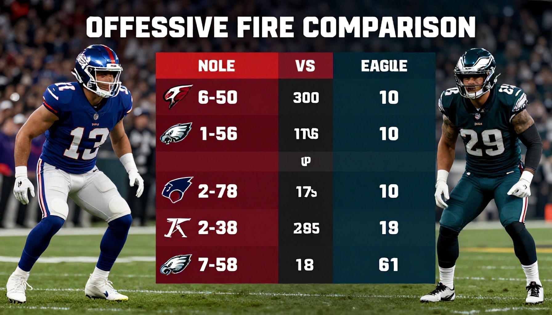 Offensive Firepower Comparison