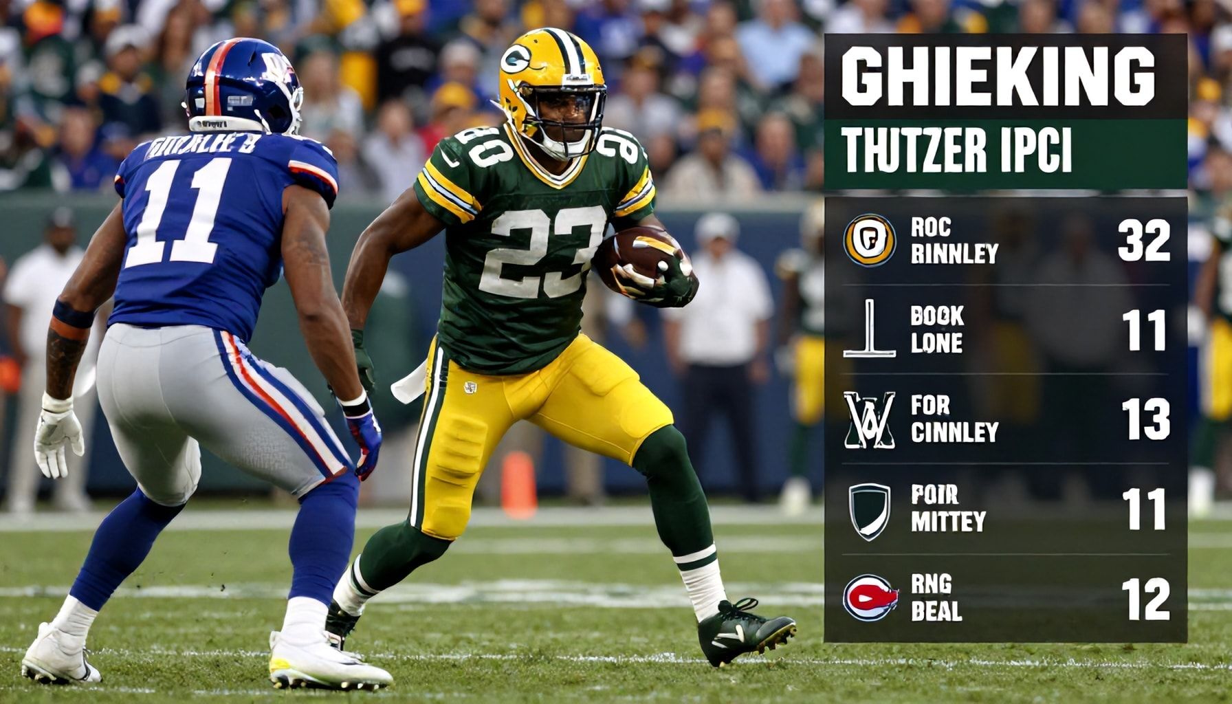 Packers' offense dominates Giants' defense