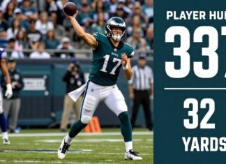 Eagles’ Hurts throws for 337 yards in Giants showdown