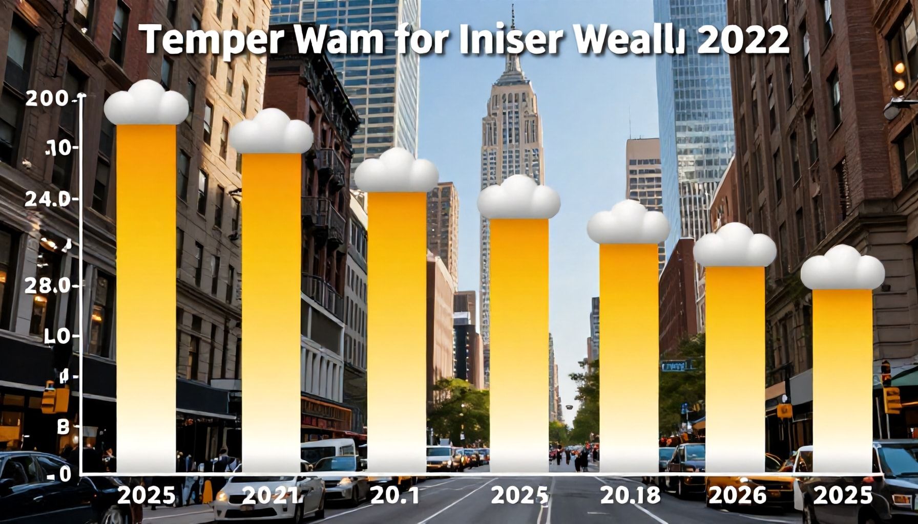 Temperatures climb steadily